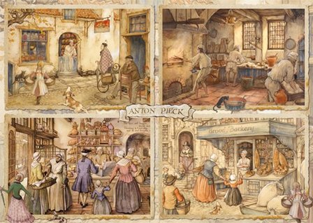 Bakkers uit de 19e eeuw :: Anton Pieck
