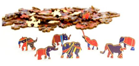Elephant :: Rainbow Wooden Puzzles