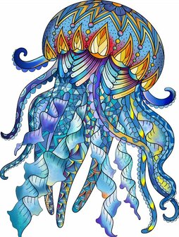Jellyfish :: Rainbow Wooden Puzzle