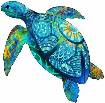 Sea Turtle :: Rainbow Wooden Puzzle