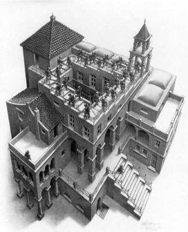 Klimmen en Dalen :: M.C. Escher