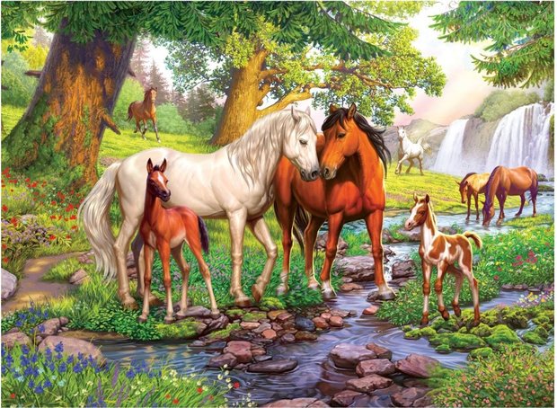 Wilde Paarden bij de Rivier :: Ravensburger