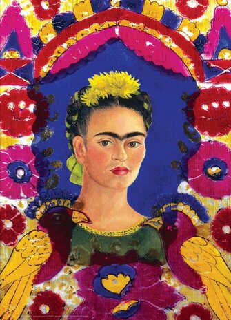 Self Portrait The Frame :: Frida Kahlo