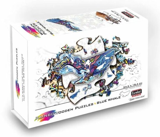 Blue Whale :: Rainbow Wooden Puzzle