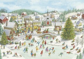 Ravensburger 1000 - Speelse Kerstdag