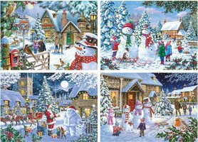 House of Puzzles 4x 500 - Let It Snow