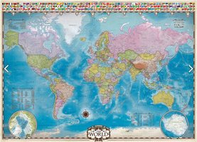 Eurographics 1000 - Map of the World with Flags