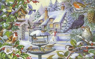 House of Puzzles 500 (XL) - Winter Birds