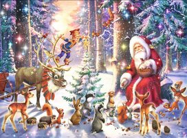 Ravensburger 100 (XXL) - Kerstmis in het Bos
