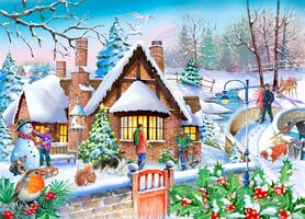 House of Puzzles 250 (XL) - Snowy Cottage (Outlet)