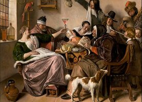 Puzzelman 1000 - Jan Steen: As the Old Sing, so Pipe the Young