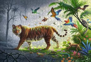 Ravensburger (500) -  Houten legpuzzel: Jungle Tiger