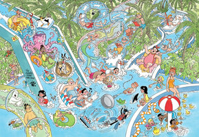 Jan van Haasteren legpuzzel (360) : Waterglijbaan gekte