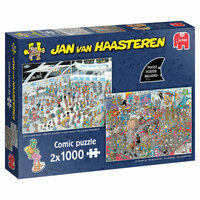 Jan van Haasteren legpuzzel (2 x 1000) : Geef ons de Ruimte & Net als in de Film