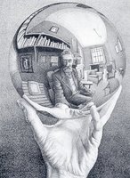 M.C. Escher - Hand met bol