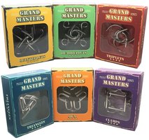 Grand Masters voordeelpakket: set van 6 uitdagende metalen puzzels.